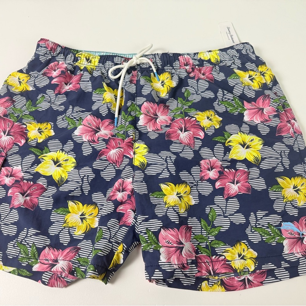 Tommy Bahama Floral Swim Trunks Shorts w Mesh Brief NWT New Naples Hibiscus